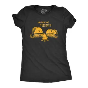 Womens Taco Tuesday Ghost Story T Shirt Funny Mexican Food Campfire Graphic Tee Funny Womens T Shirts Cute Vintage Fashion Casual Ladies T-Shirt Gift Cinco De Mayo Tops for Women Funny Food Top Women's Novelty Black