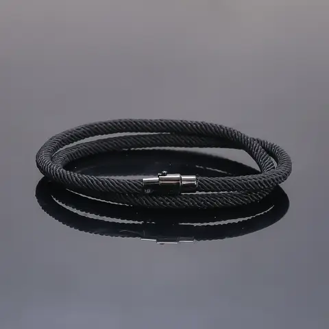 Magnetic Closure Double Row Nylon Milan Cord Nylon Rope Wrap Bracelet 15 Inches
