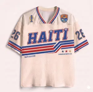 Haiti Soccer Jersey, Retro Caribbean Shirt, Custom Name Number Jersey, Haitian Football Fan Gift