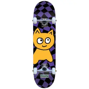 Meow Skateboards Big Cat Checker Twist Complete Skateboard 8.25