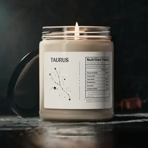 Taurus Candle - Astrology Candle - Nutrition Facts Candle