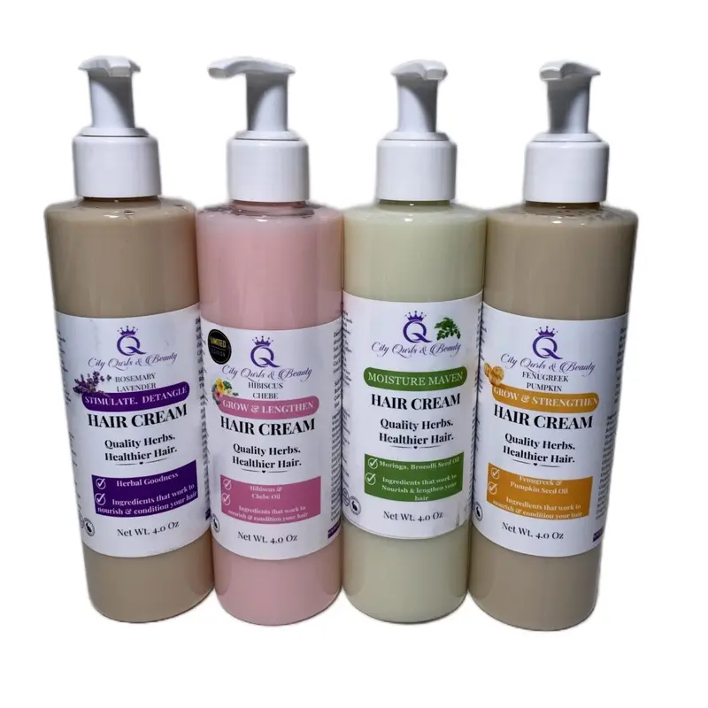Aloe Herbs Infused Herbal Hair Cream - Large Bottle with Chebe Fenugreek Rosemary Moisturize Gentle Haircare