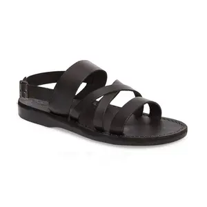 Silas - Leather Slingback Sandal | Black