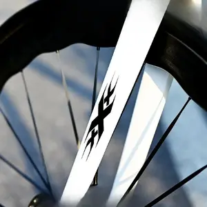 2 Pieces Waterproof Sunscreen Mountaineer Sticker - Scratch Resistant Trim, Suitable for Front Forks and Frames, Durable PVC