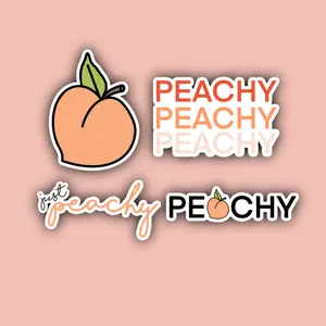 Peach Sticker Pack - Waterproof Stickers