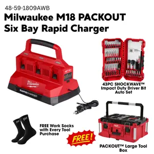 Milwaukee M18 PACKOUT Six Bay Rapid Charger Promo