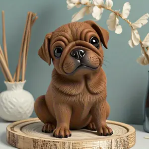 Resin Mold Animal Puppy Dog Scented Candle Silicone Mold Shar Pei Dog Puppy Gypsum Candle Mold - Perfect Wedding Decoration/Thanksgiving Gifts/Christmas Gifts, Halloween Gifts, Easter Gifts, Valentine's Day Holiday Gifts/Birthday Gifts/Home Decoration