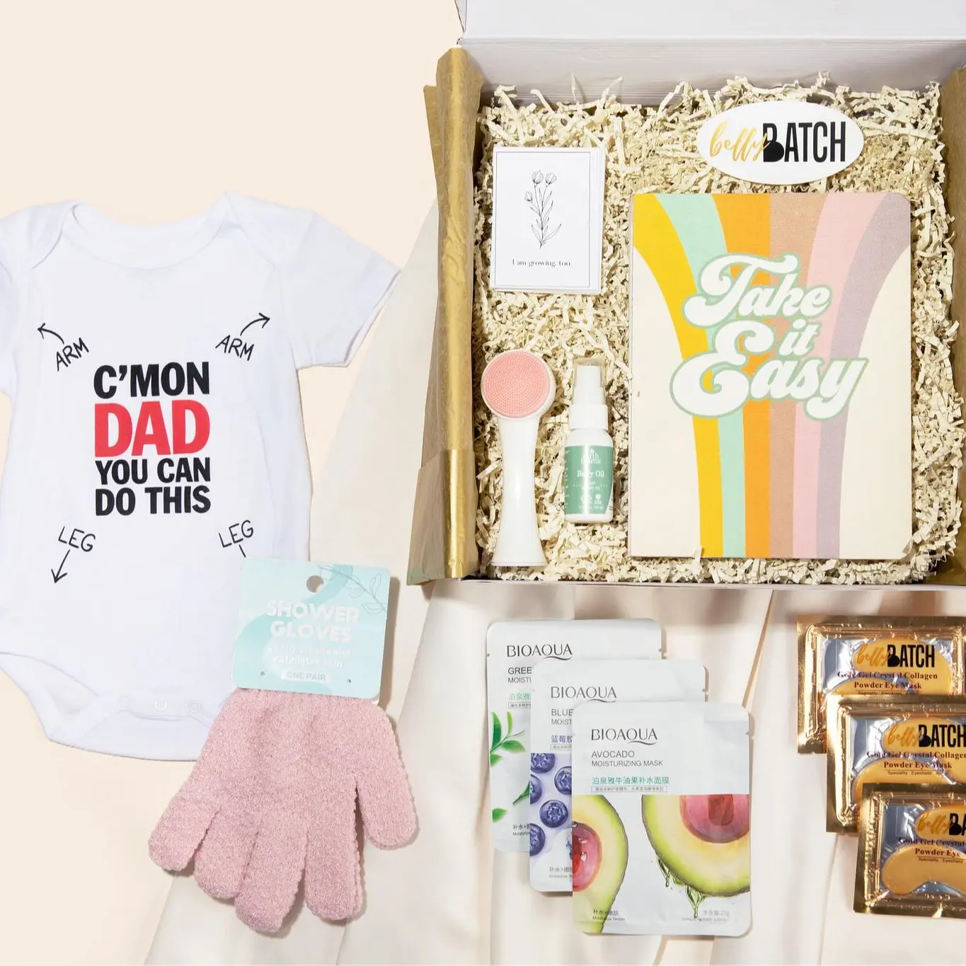 BellyBatch The Ultimate Second Trimester Gift Box - Thoughtfully Curated for Moms-to-Be with Practical Care Items & Keepsakes for Pregnancy Care & Relaxation