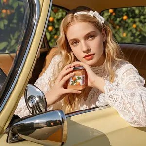 Car Aromatherapy Cream Fruit Flavor Solid Ornaments Toilet Long-lasting Deodorizing Space Fragrance Storage Box