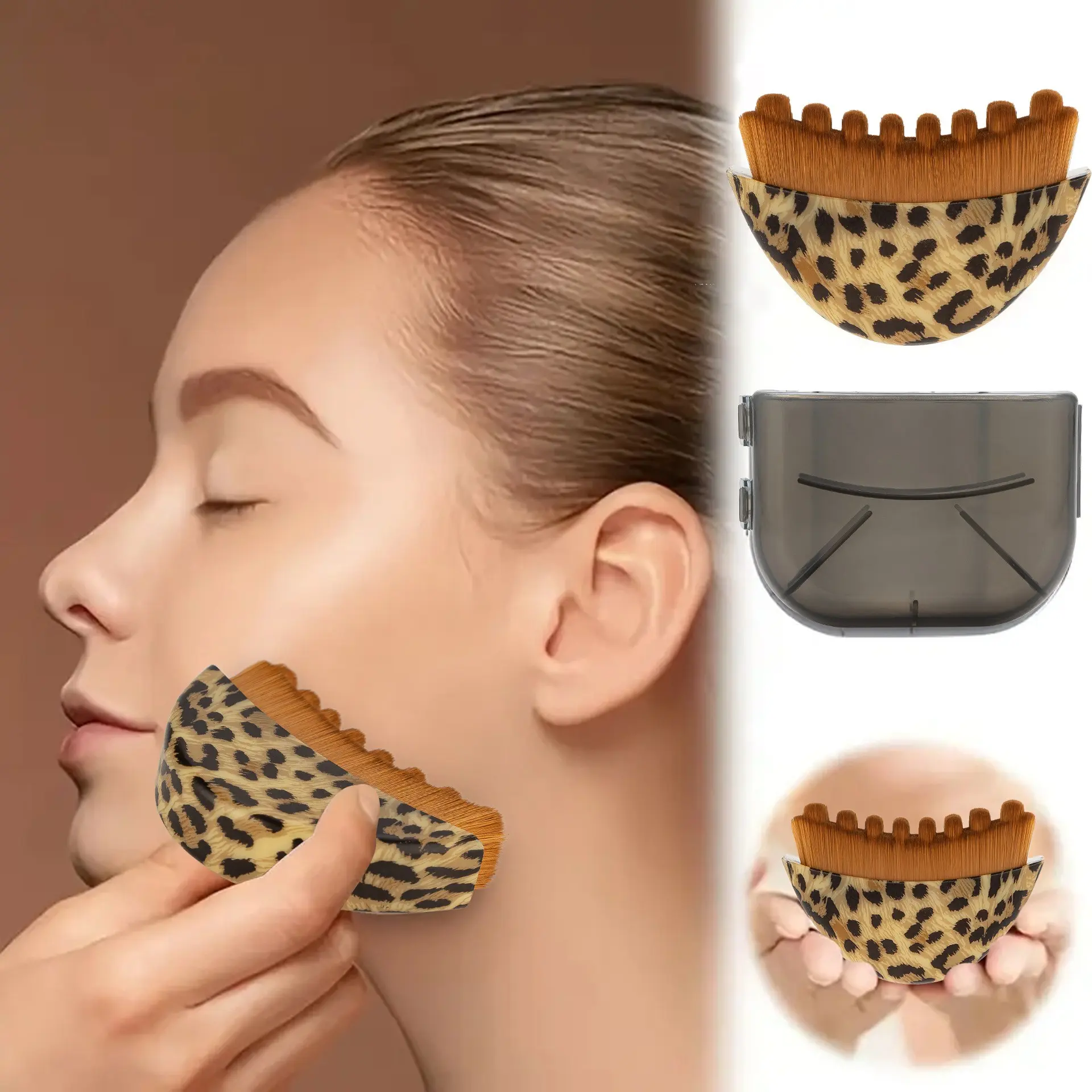 1/2 Pack Lymphatic Contour Facial Brush, Facial Cleansing Instrument, Beauty Instrument, Facial Cleaning Tool for Cleansing, Shaping, Reducing Puffiness, Detoxifying, Lifting, Enhancing Skin Radiance and Absorption
