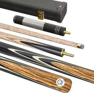 57" Snooker Cue Stick 18oz 3/4 Jointed Pool Cue, with Extension, Cue Case, Durable Ash Wood and Canada Maple Construction Billiards Cue