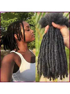 6-24 Inch Width 0.6cm Handmade Dreadlocks, Real Human Hair Loc Extensions, Customizable Lengths, Natural Look, Durable Qual