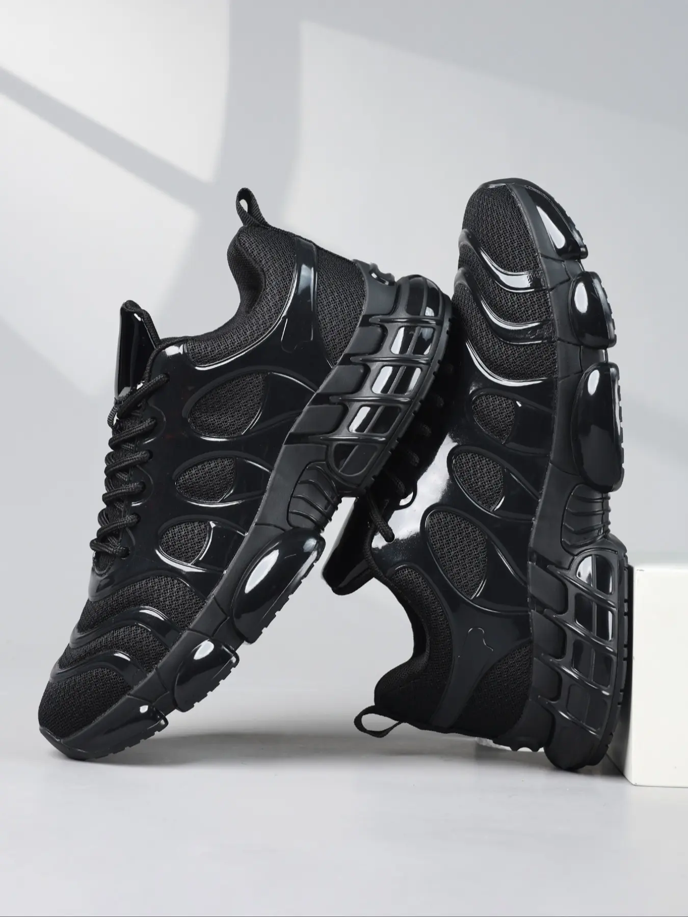 Men's Sporty Lace Up Sneakers For Men Casual Comfortable Breathable Running Shoes, Trendy Sports Shoes for Daily Wear, Casual Running Footwear