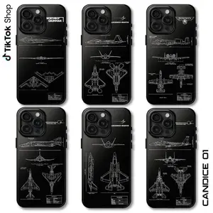 US Military Fighter Jets Blueprint Phone Case
