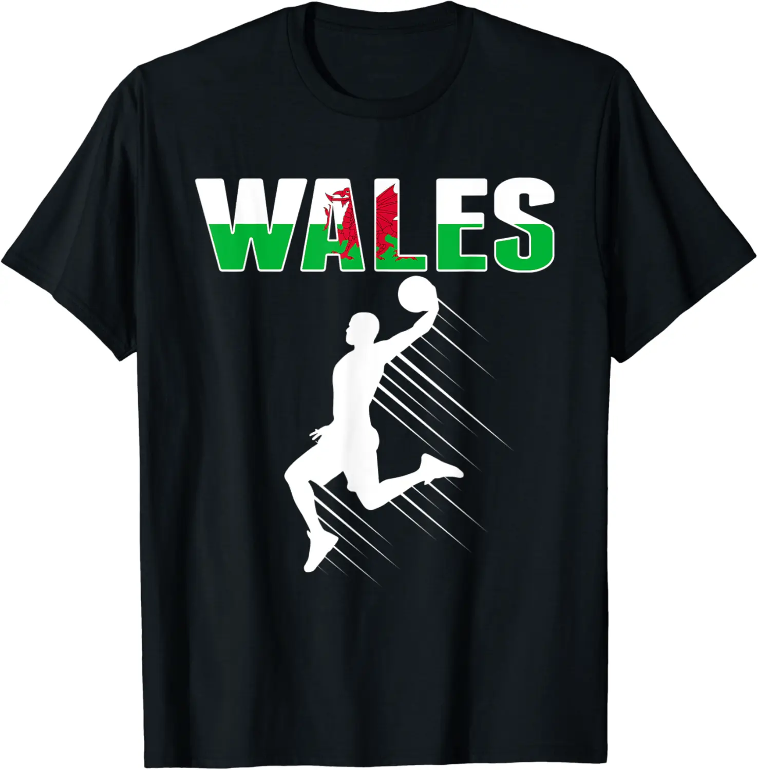 Wales Basketball Fans Jersey - Welsh Flag Slam Dunk Sport T-Shirt - Feliciabr Shop N9VB0BHWZ9L69