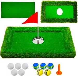 Swimming Pool Floating Golf Putting Green Set - with Hitting Pad, Golf Balls, Practice Flags & Tee Tables - Ideal for 2-4 Golfers - Enhance Skills in Outdoor & Pool Competitions​