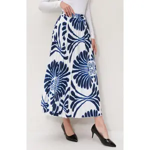 Ocean Petal Pleated Skirt