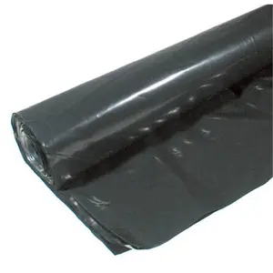 Poly-america 40ft. X 100ft. 6 ML Tyco Polyethylene Black Plastic Sheeting