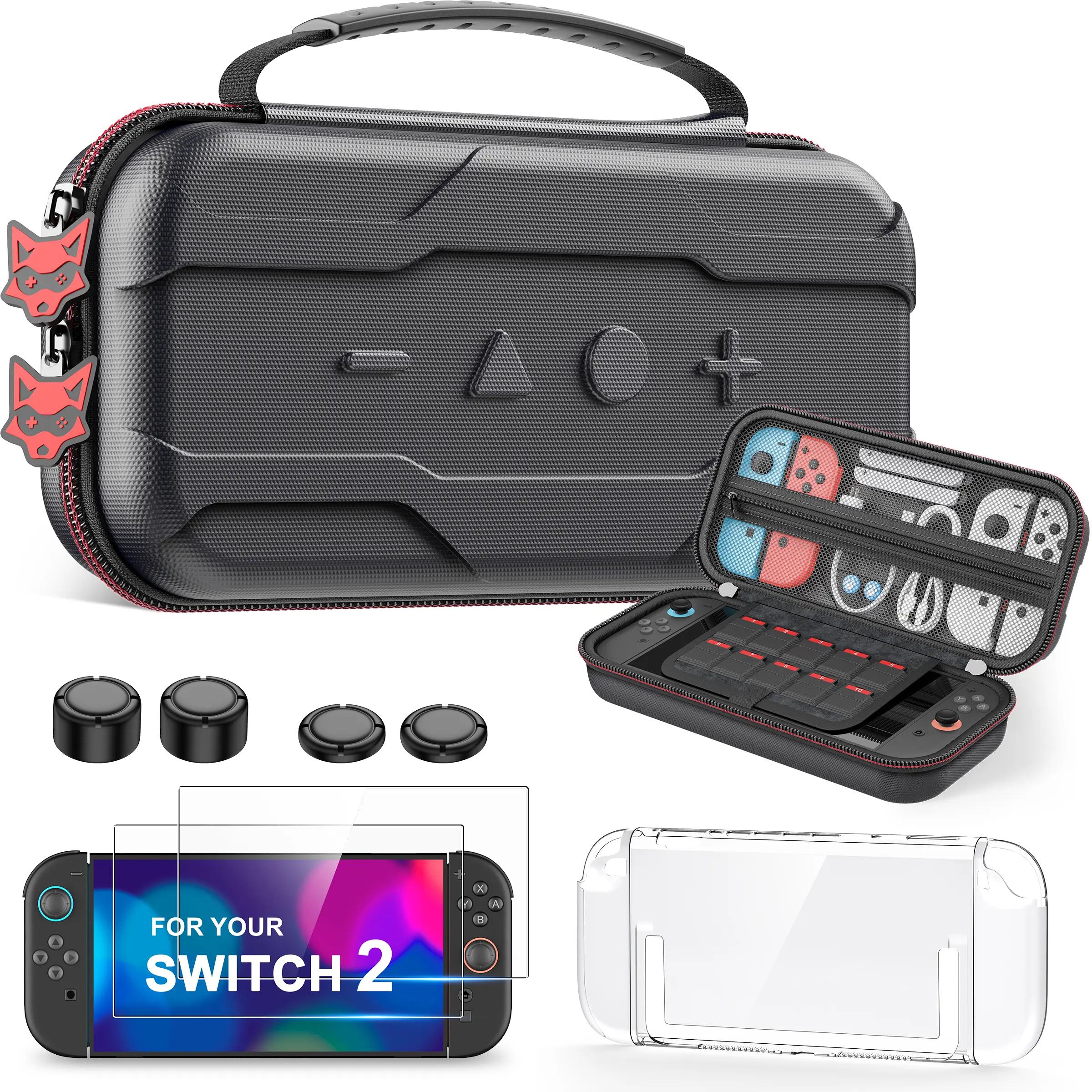 Beboncool All-in-One Switch Travel Case - Waterproof & Durable Gaming Bag with Organizational Pockets for Gen 2/OLED/Original