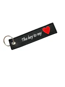 JDM Jet Tag Embroidered Keychain - the key to my heart