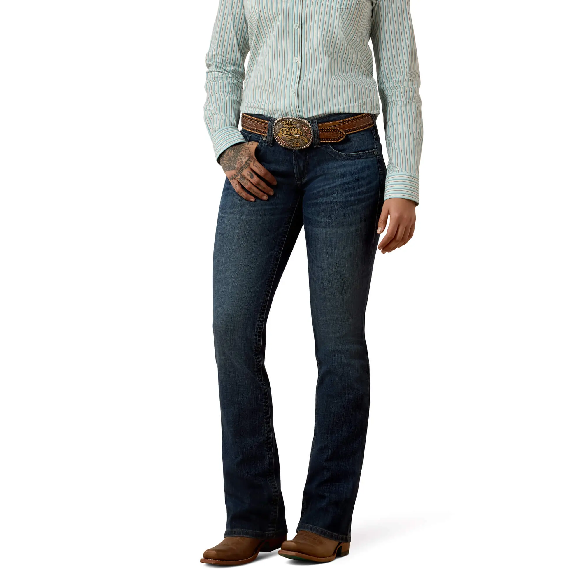 Women's Mid Rise Luisa Boot Cut Jeans