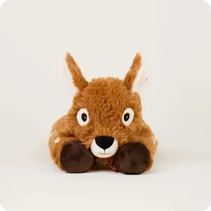 Laying Down Deer Warmies - Heatable, Weighted Stuffed Animal. Soothing muscle and cramp relief