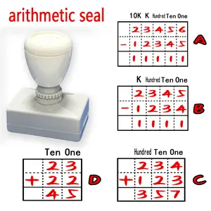 Arithmetic Stamp Set for Handwriting Practice, Classroom Aid Math Teaching Tool, Home Exam Study, Ink Efficient Office Supplies