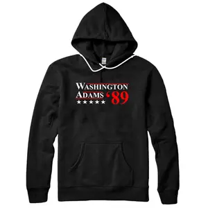 Personalized George Washington John Adams 1789 Presidency Campaign Pullover Hoodie