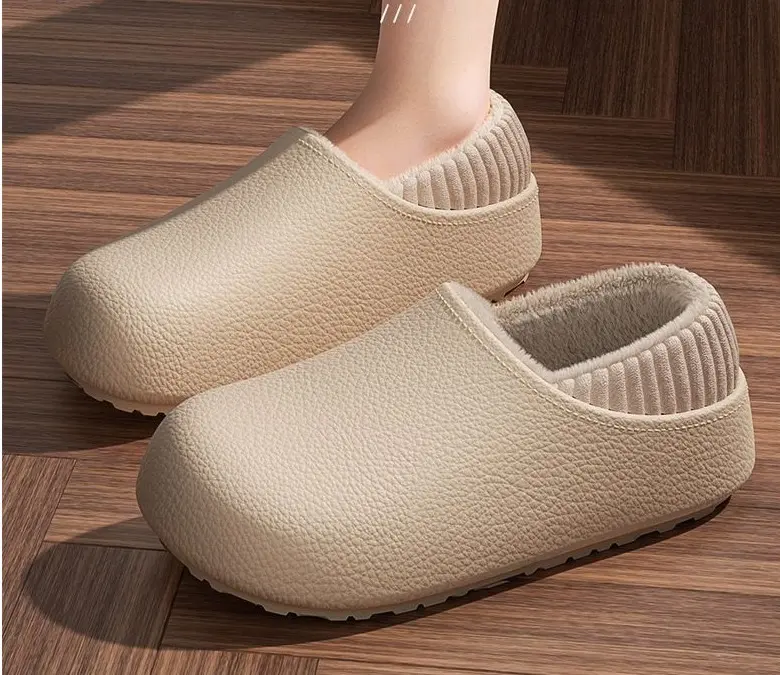 Medyce CozyLuxe Plush Comfort Slippers Beige Brown Soft Indoor Footwear for Relaxation Cozy Feel & Elegant Color