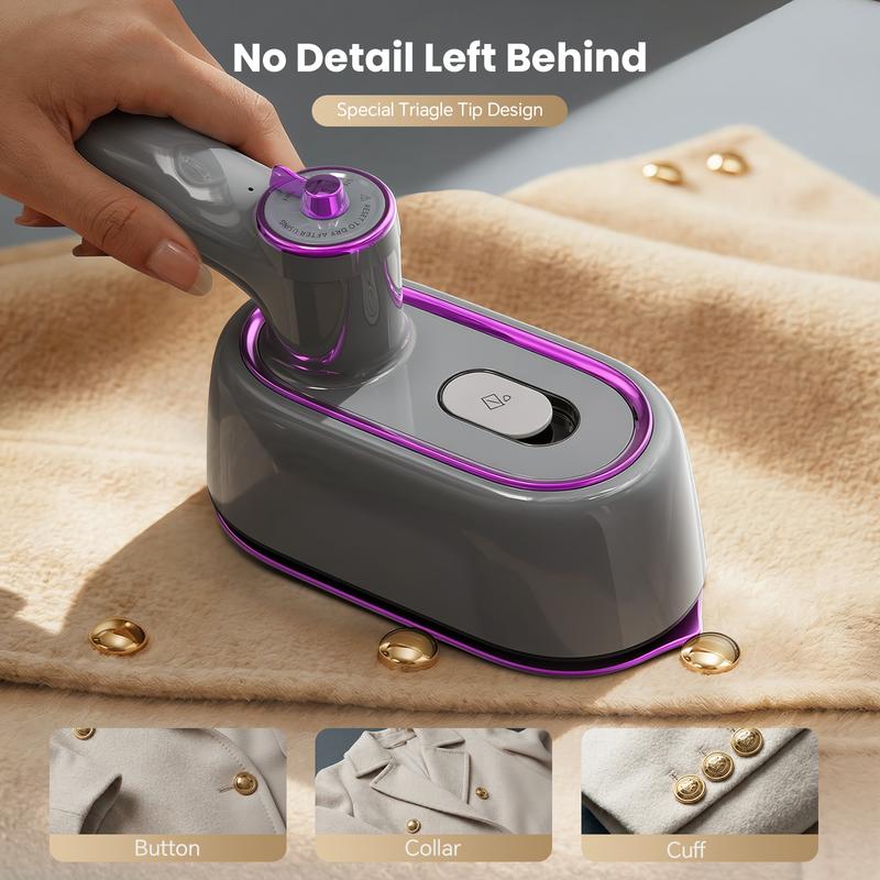 GREENYEE Travel Must-Have & Fits Carry-On |  Foldable  Iron | Powerful 2-in-1 Dry & Steam, 5s Fast Heat & 180° Rotatable