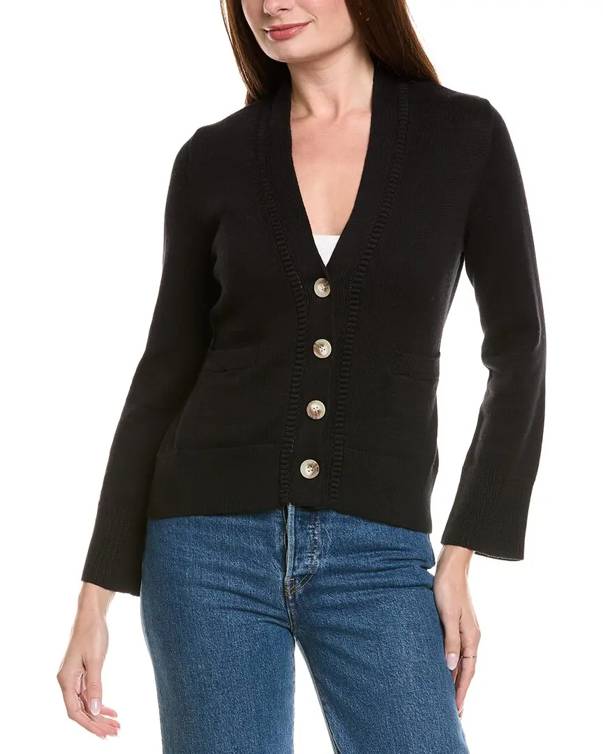 Hannah Rose Cinched Waist Button Cashmere-Blend Cardigan