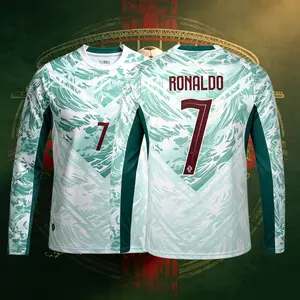 2026 Home and Away Long Sleeve #7 Ronaldo Soccer Jersey Quick Dry
