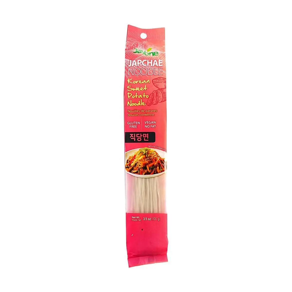 JAYONE Korean Sweet Potato Starch Noodles (Dangmyeon) - 100g Pack - Authentic Korean Japchae Ingredient