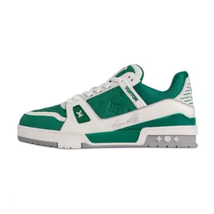 Louis Vuitton Leather Round-Toe Lace-Up Low-Top Sneakers for Women in Green Trending Shoes, House White Official Shoes to Get / Maison Mihara
