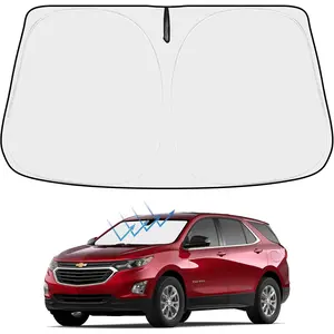 Proadsy 2026 Upgrade Front Windshield Sun Shade Foldable Sunshade Protector Custom Fit 2018-2024 Chevrolet Equinox Adventure Accessories