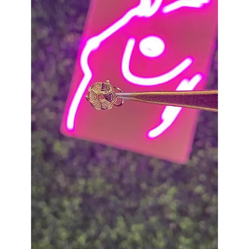 Six Triangle  Corkscrew Nose Stud
