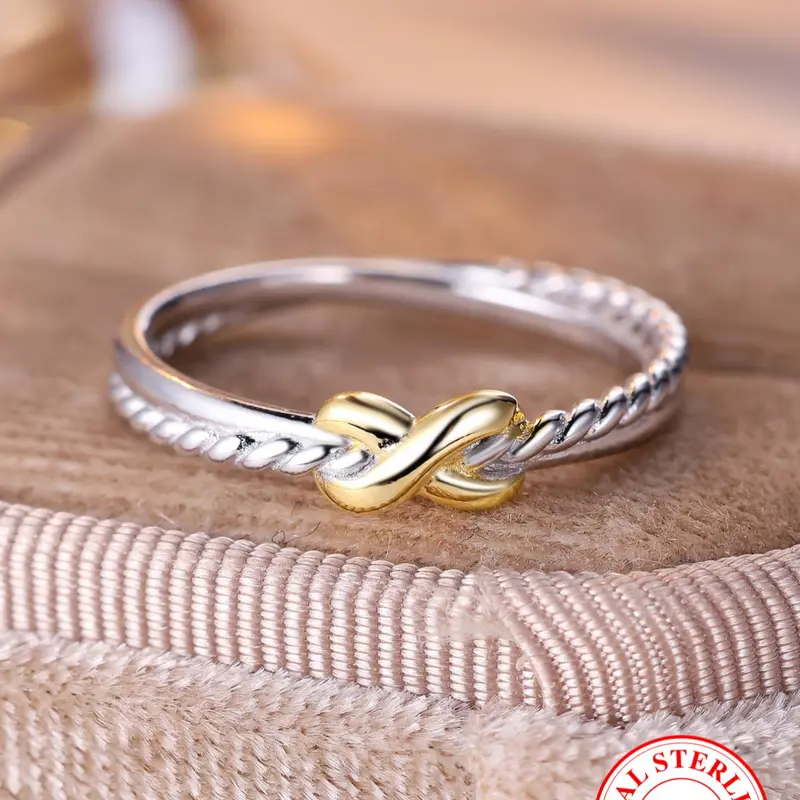 S925 Sterling Silver Fashion Cross Design Ring, Casual Ring Linked, Statement Ring, Unique Rings, Beautiful Rings, Fashion Jewelry for Party, Daily Decor, Trendy All-match & Exquisite Jewelry for Birthday Gift, Wedding Promise Rings, Dainty Stacking Rings