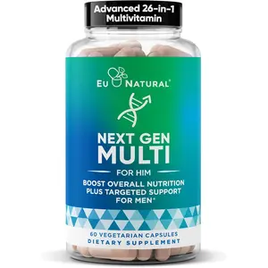 Next Gen Multi for Him Advanced Men’s Multivitamin Supplement – 26-in-1 Multiblend for Beard & Hair Growth, Men’s Reproductive Health, Metabolism, Heart, Skin, Prostate Support, More – 60 Veg Capsules
