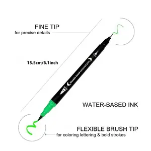 Art Supplier Dual Brush Markers Pens, Artist Coloring Marker Set, Fineliner & Brush Tip Pen with Premium Case for Adults Coloring Books Journal, Drawing, Doodlin,Art Supplies