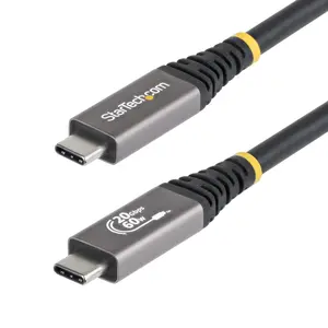 Startech CC10FT20GUSB4CX 10 ft. USB-C C-Type Cable - USB4 20Gbps Charging Dock Cable for Mobile Devices, Charger Compatible, Black, C-Type Cables, Charging Dock Cables