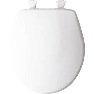 Mayfair by Bemis 4027500 Round Plastic Toilet Seat, White
