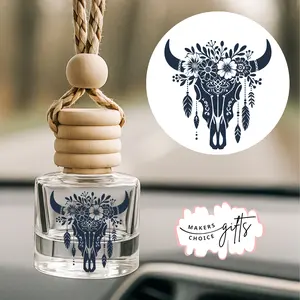 Navy Skull Car Air Freshener - Long Lasting Scented Hanging Car Diffuser