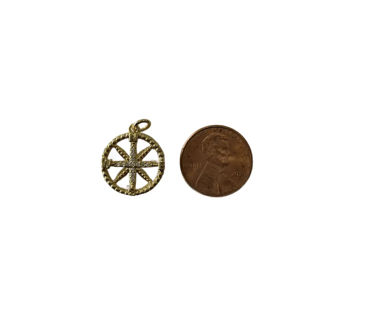 Opal Compass Charm