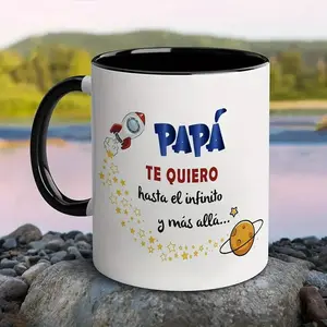 Papá Te Quiero Mug, Spanish Gift For Father’s Day, Te Quiero Hasta El Infinito Y Más Allá Coffee Cup, Cute Space Dad Mug 11oz 15oz