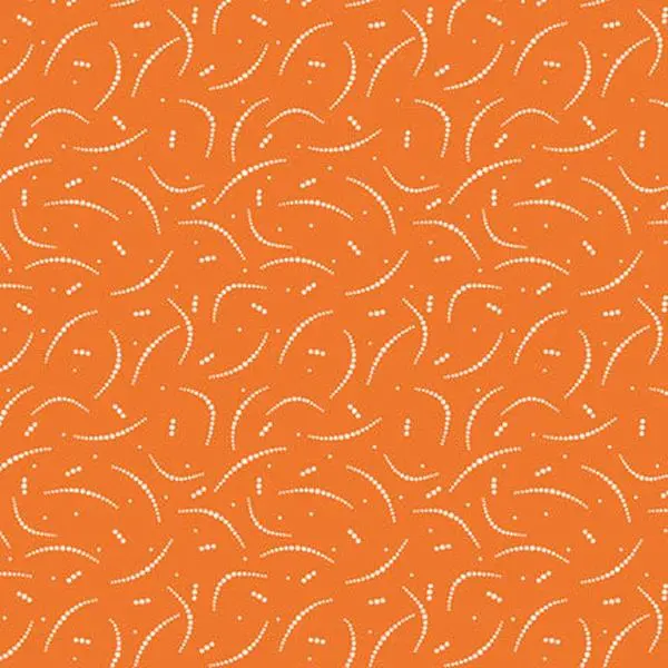 Fabric P & B Textiles Orange Dotty Toss Midnight Masquerade by the Quarter Yard 6267-O