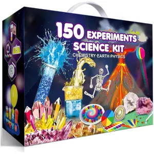 Valentine Day Gift  150 Experiments Science Kit for Kids, Chemistry Set, Scientific Birthday Toys Gifts Ideas for Boys Girls, Break Geodes, Volcano,S.T.E.M Learning Projects