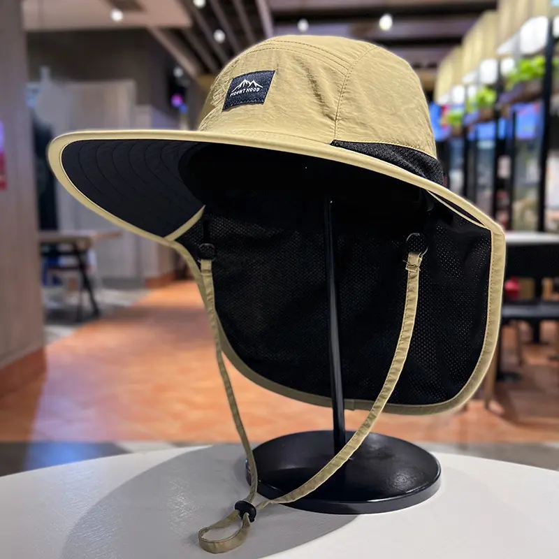 Sunscreen, UV protection, sun hat, outdoor fishing hat, men's and women's shawl, neck protector, UV protection fisherman hat