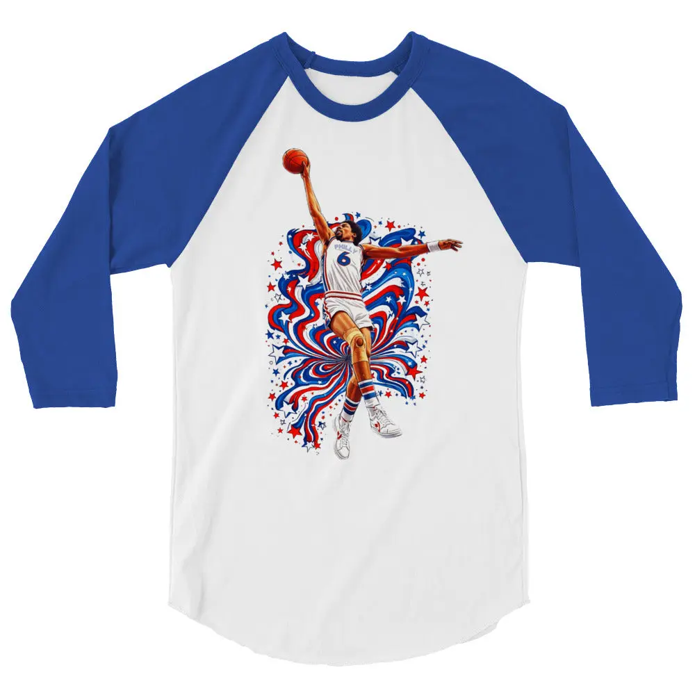 "Phunkadelic Dr. J" 3/4 Sleeve Raglan Tee