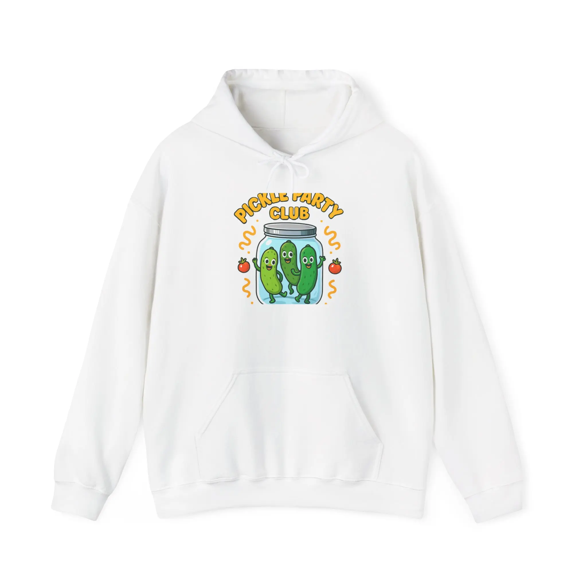 Pickle Party Club Hoodie | Cute Cartoon Pickles, Fun Food Design
