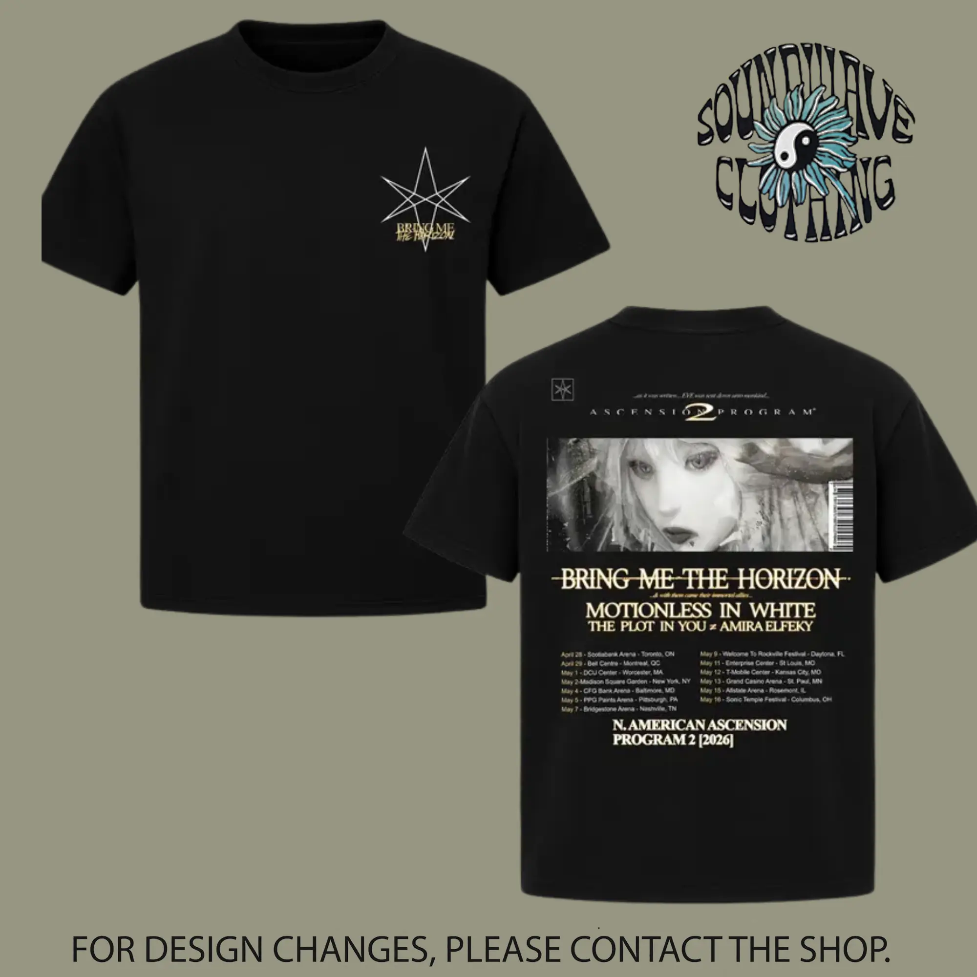Bring Me The Horizon North American Tour T-Shirt, Retro Rock Band